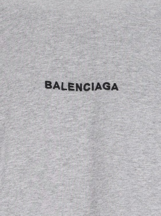 y*u様 BALENCIAGA グレー Tシャツ Balenciaga: グレー リフレクティブロゴ Tシャツ | SSENSE 日本