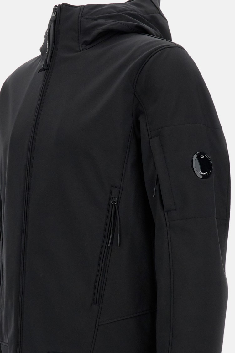 C.p. Company Rainproof Full Zip Jacket With Hood In Gray
