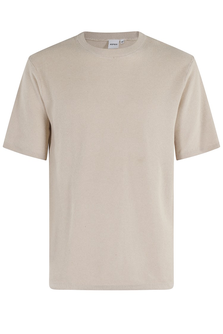 Aspesi Honeycomb Textured Cotton Crew Neck Jumper