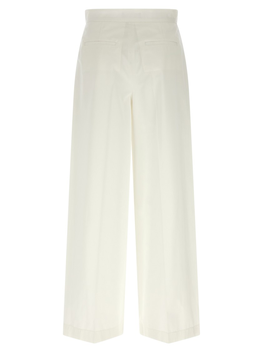 Fabiana Filippi Mid-waist White Cotton Trousers In White