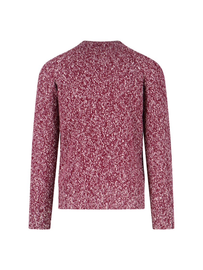 Drumohr Grape-coloured Pattern Wool Sweater In Red