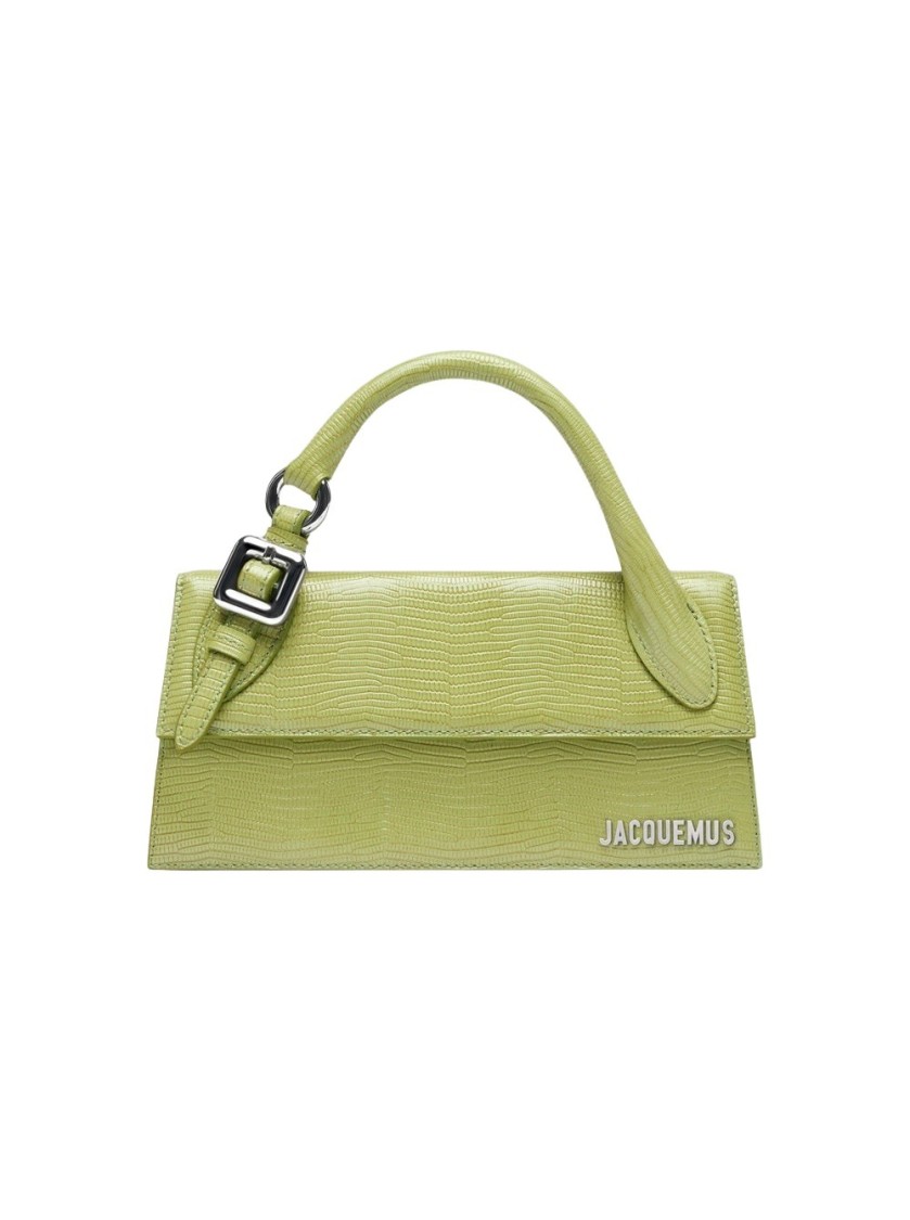 Jacquemus The Long Chiquito Handbag With Buckle Green In Green