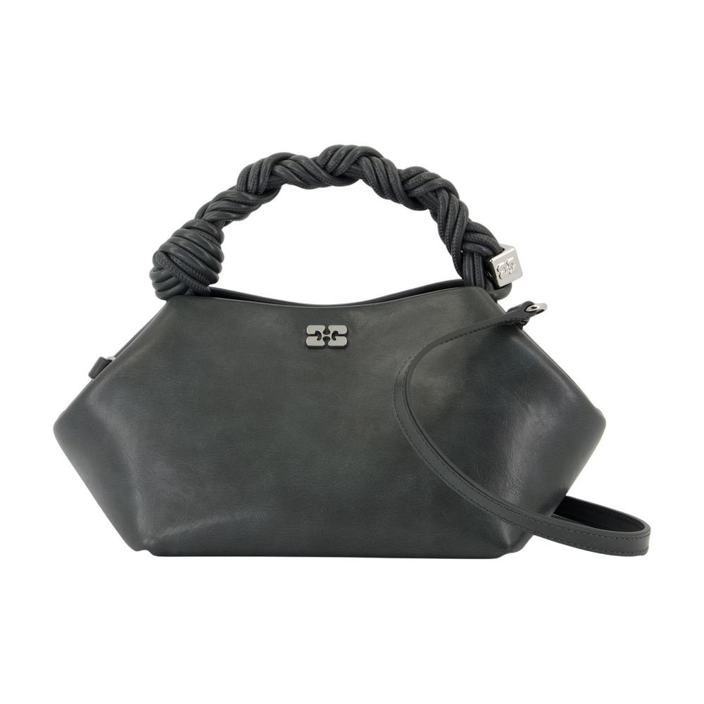 Ganni Bou Small Crossbody - Leather - Grey In Gray