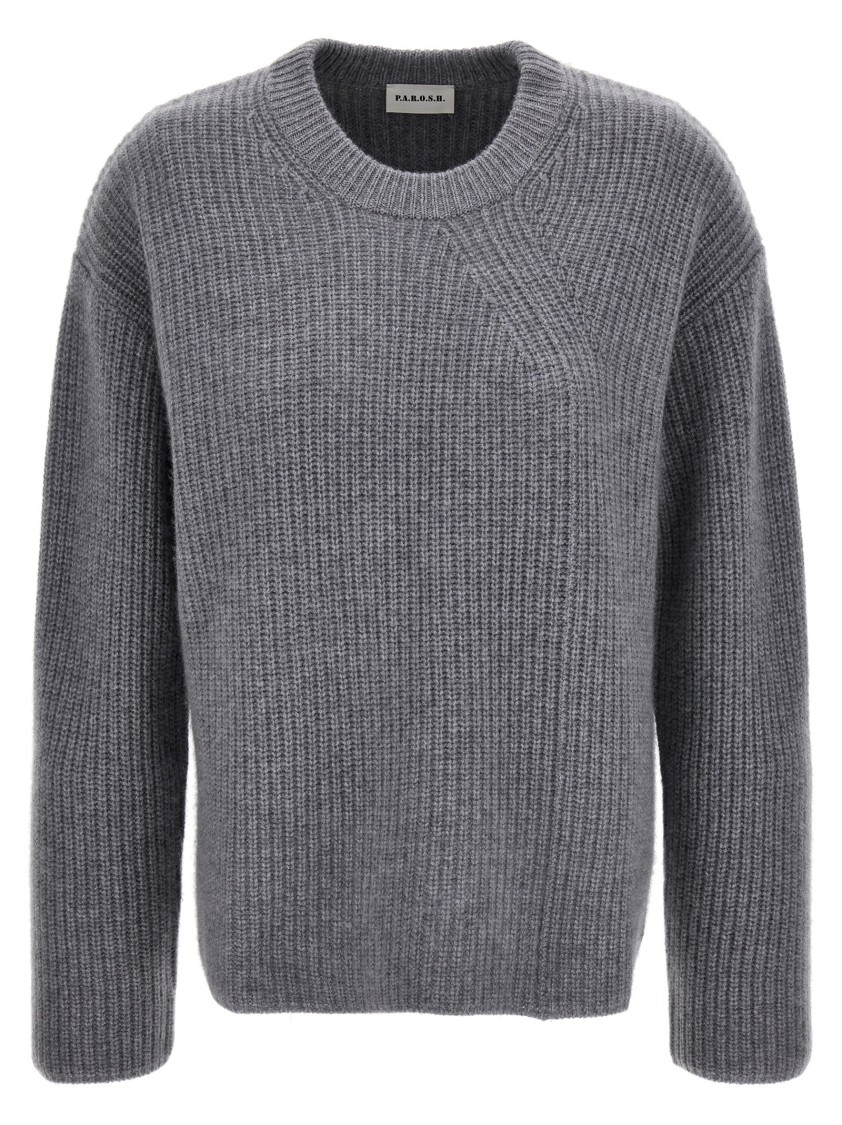 P.a.r.o.s.h Grey Cashmere Sweater In Gray