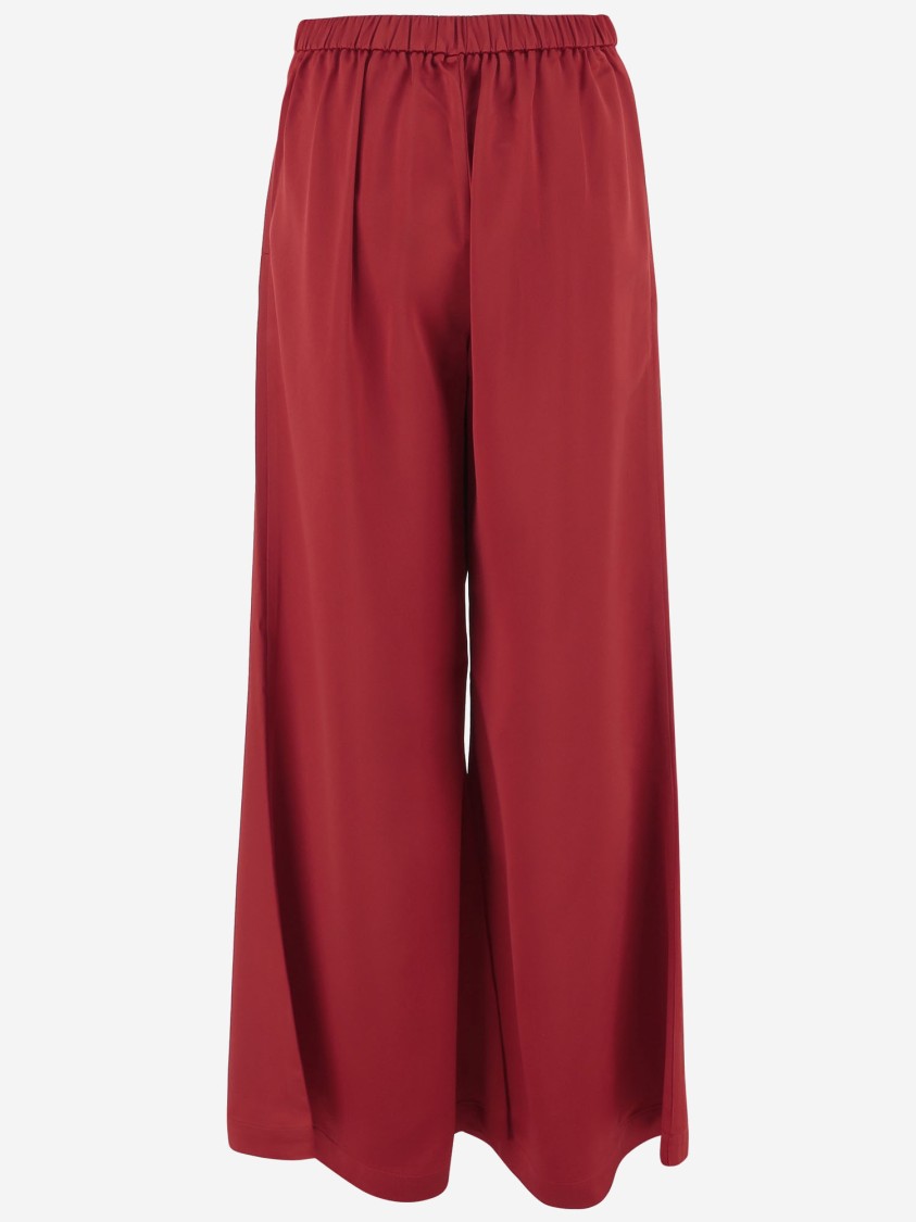 By Malene Birger Lucee Flared-leg Satin Trousers In Red