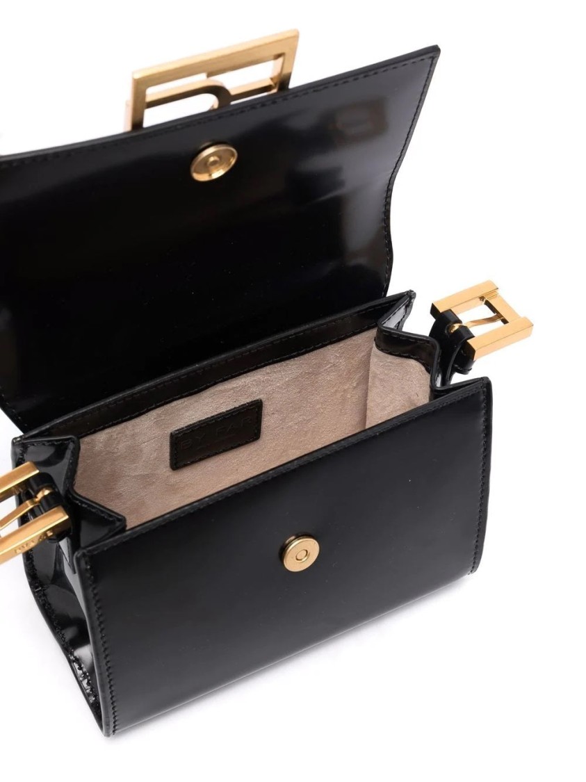 By Far Fran Black Leather Handbag In Black