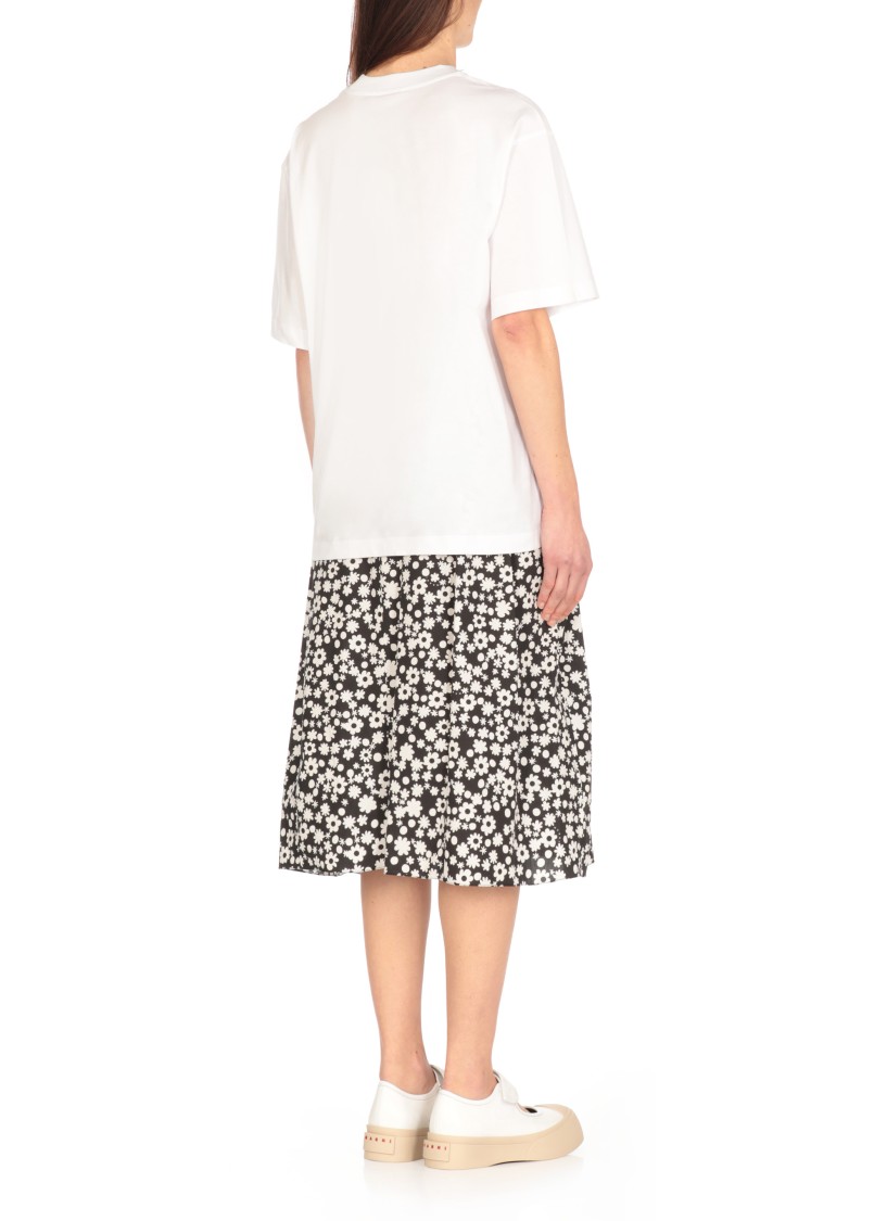 Marni Logo-print Short-sleeved T-shirt In White