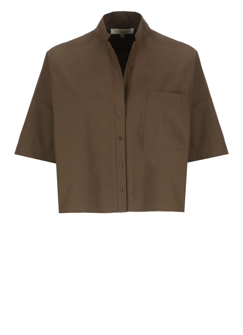 Antonelli Brown Cotton Shirt