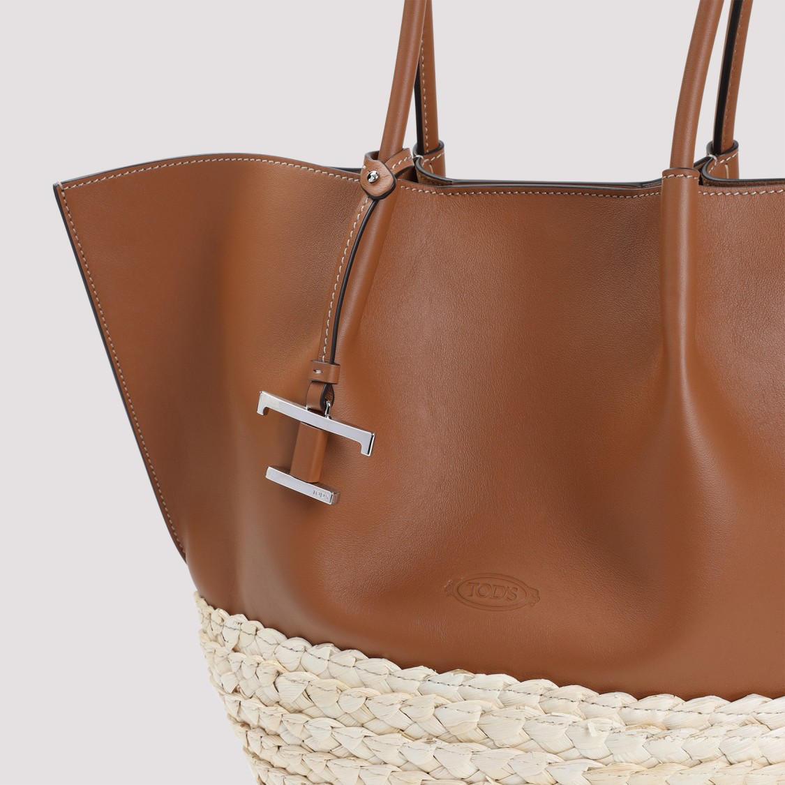Shop Tod's Brown Bux Medium Shopping Tote