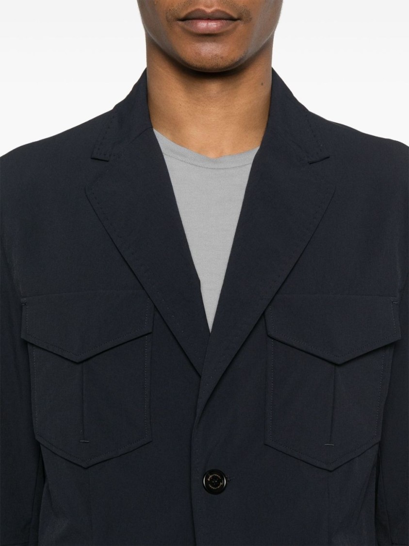 Peuterey Navy Blue Jacket With Multiple Pockets