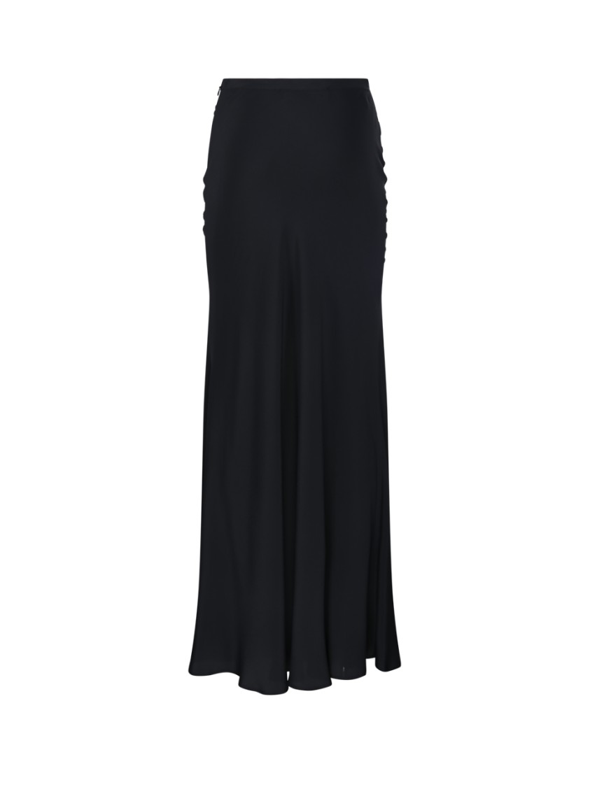 Shop Federica Tosi Flowing Black Maxi Skirt
