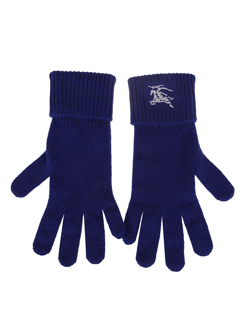 Burberry Cashmere Knitted Gloves With Ribbed Cuff