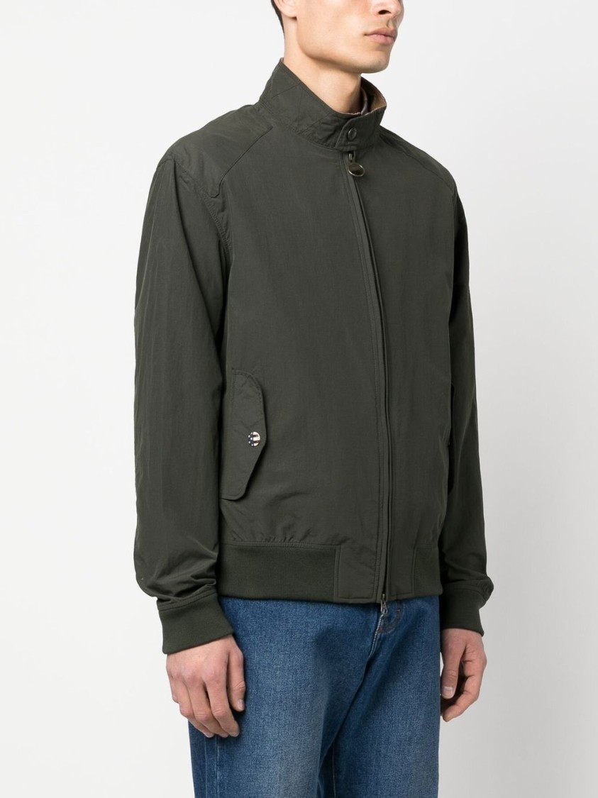 Shop Barbour Harrington Jacket In Grey