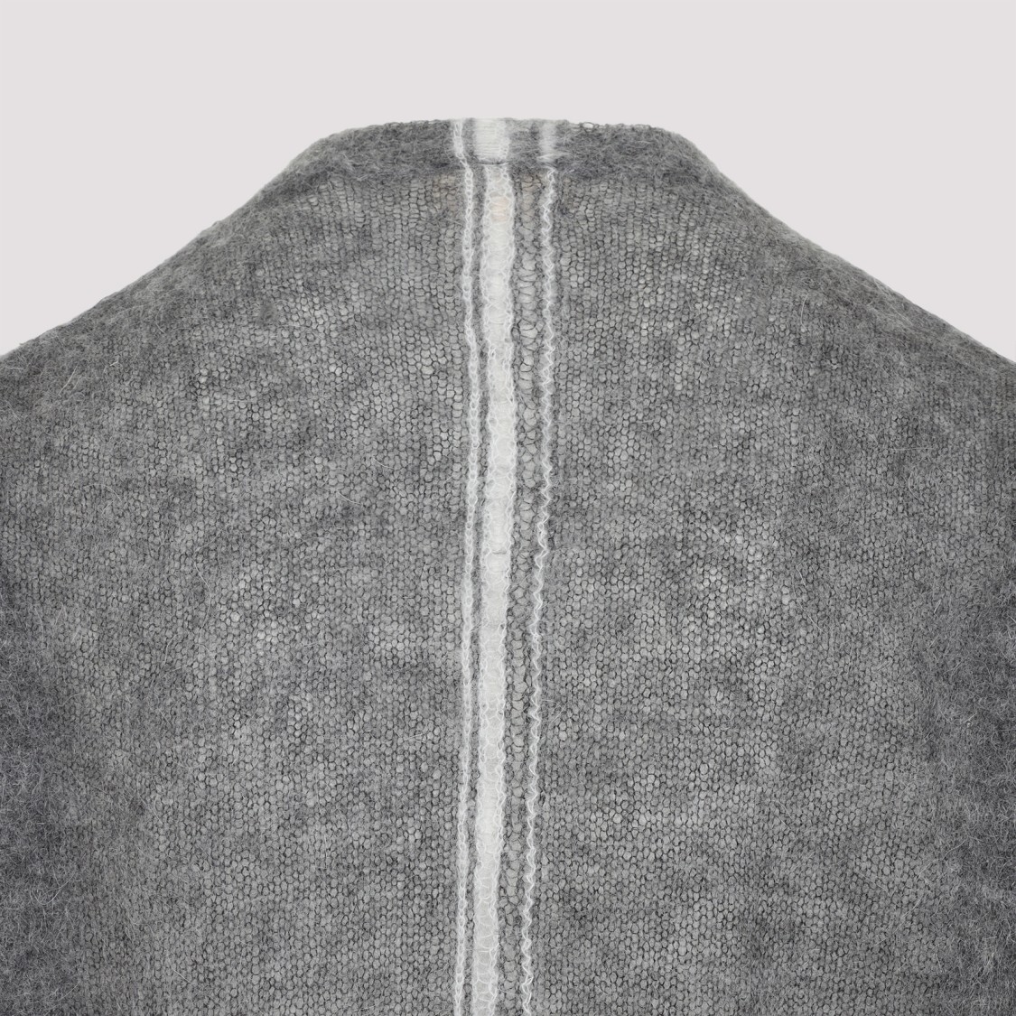 Mordecai Grey Melange Mohair Crewneck Sweater In Gray