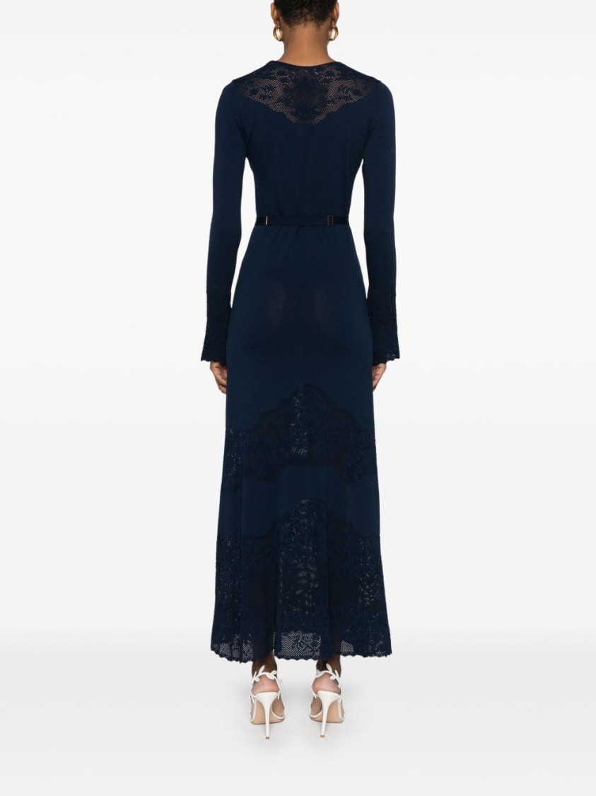 Shop Twinset Twin-set Delicate Lace Overlay Maxi Dress