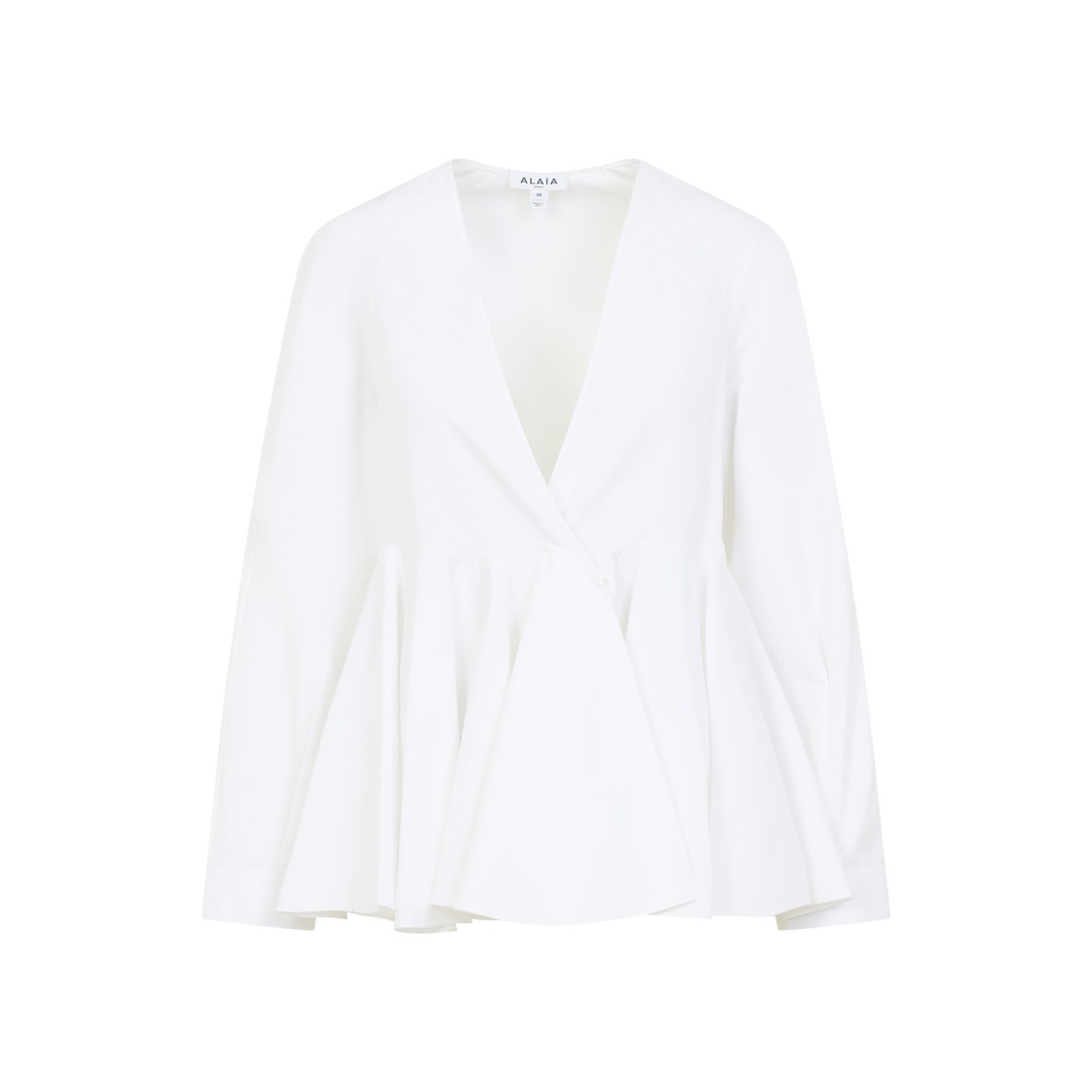 ALAÏA ALAÏA FLARE WHITE COTTON SHIRT