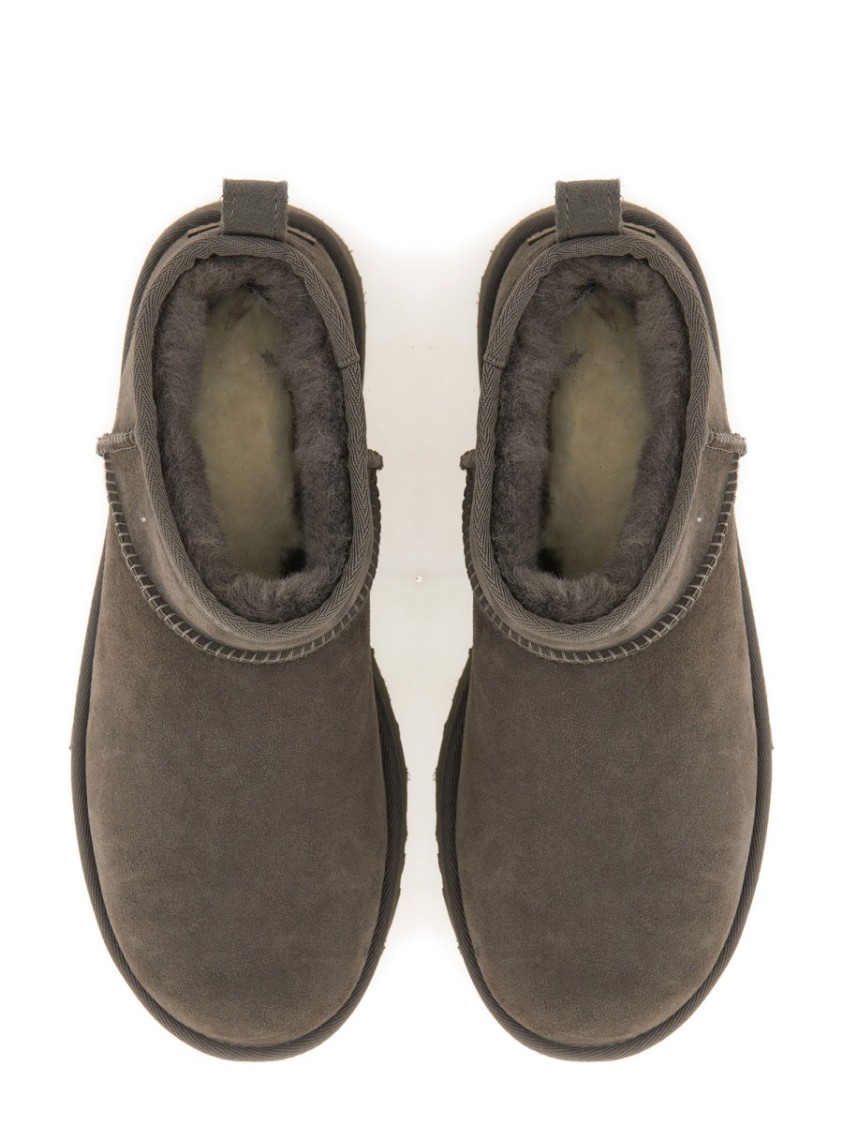 Ugg Classic Ultra Mini Ankle Boots In Gray