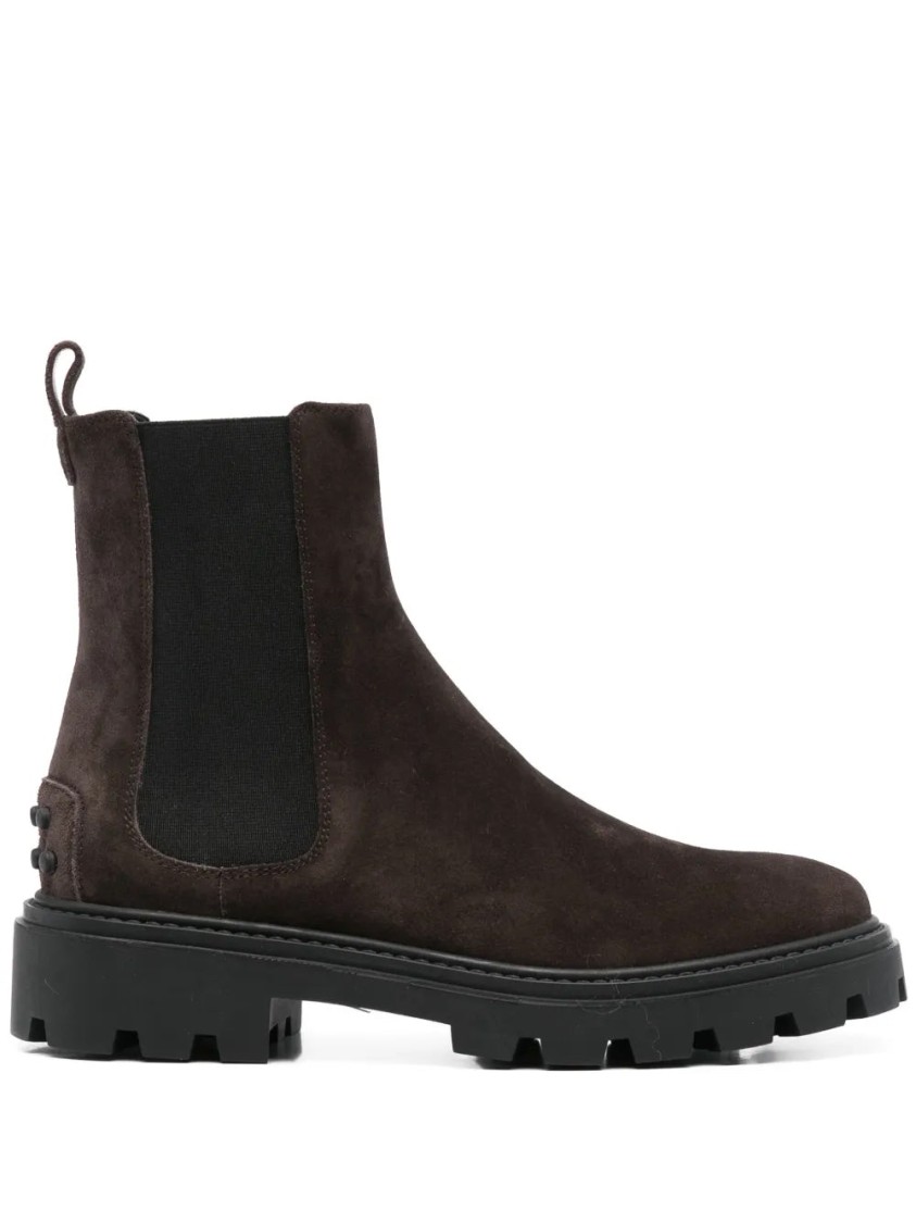 Tod's Ankle Boots With Decorative Studs In Black