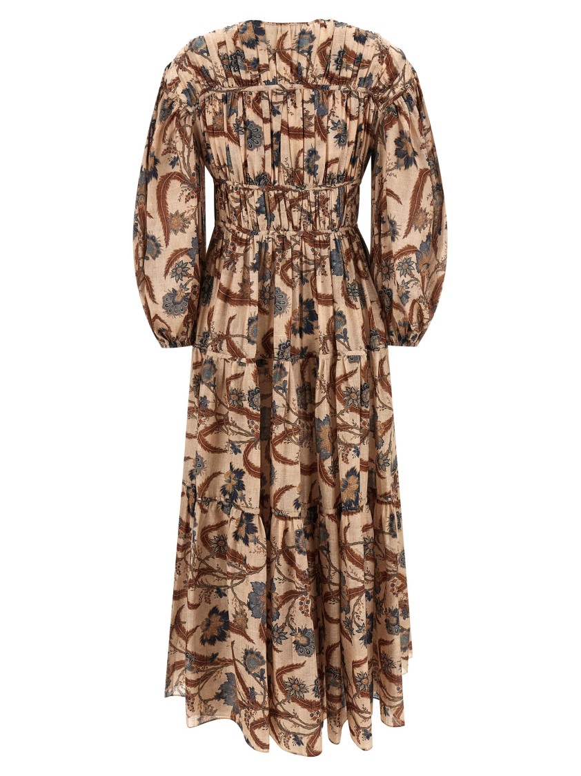Zimmermann 'ascension Tie Billow Maxi' Dress In Brown