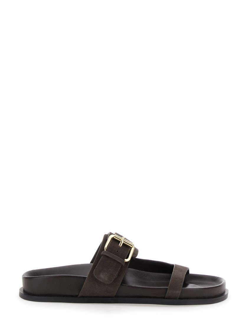 A.emery Prince' Brown Sandals With Buckle Closure