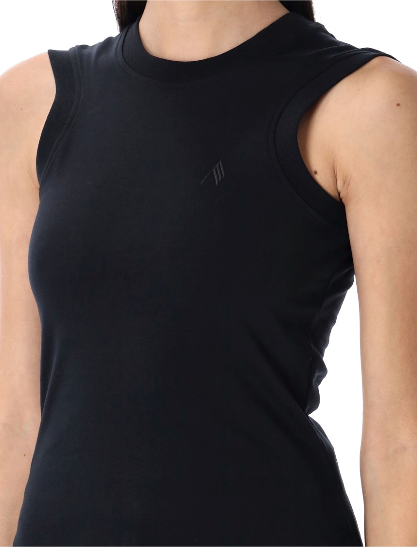 Attico Round-neck Vest In Black