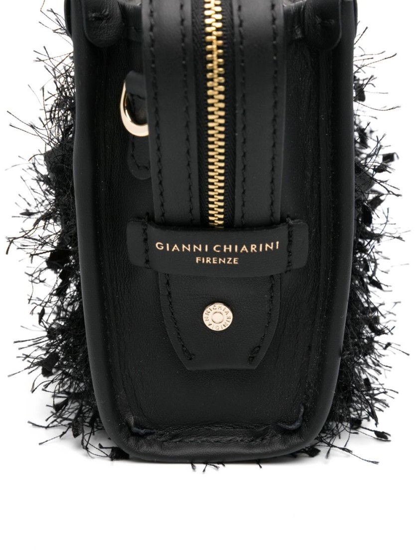 Gianni Chiarini Black Textured Shopper Bag With Dual Handles