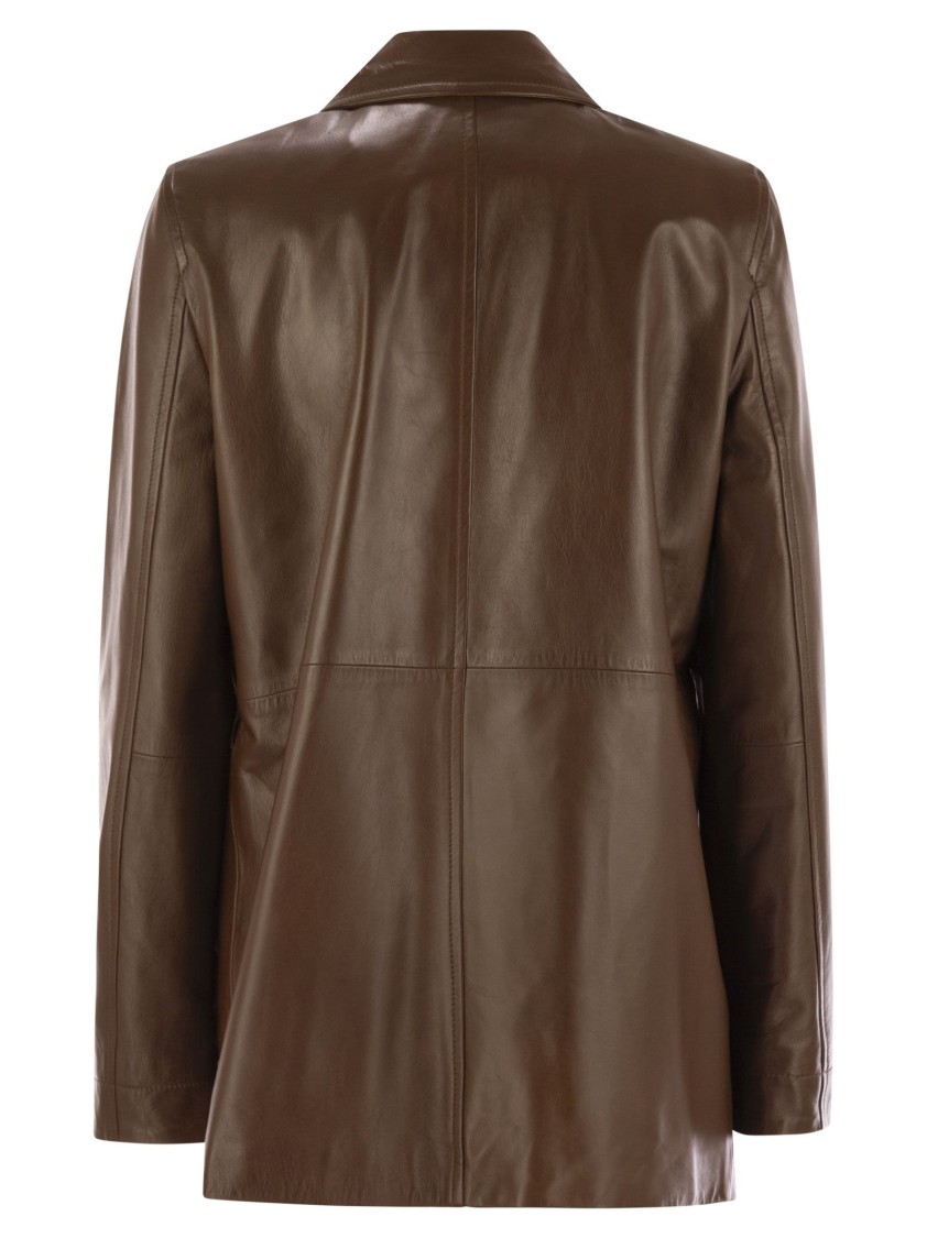 Max Mara Tolmin - Nappa Leather Jacket With Belt | THE LIST