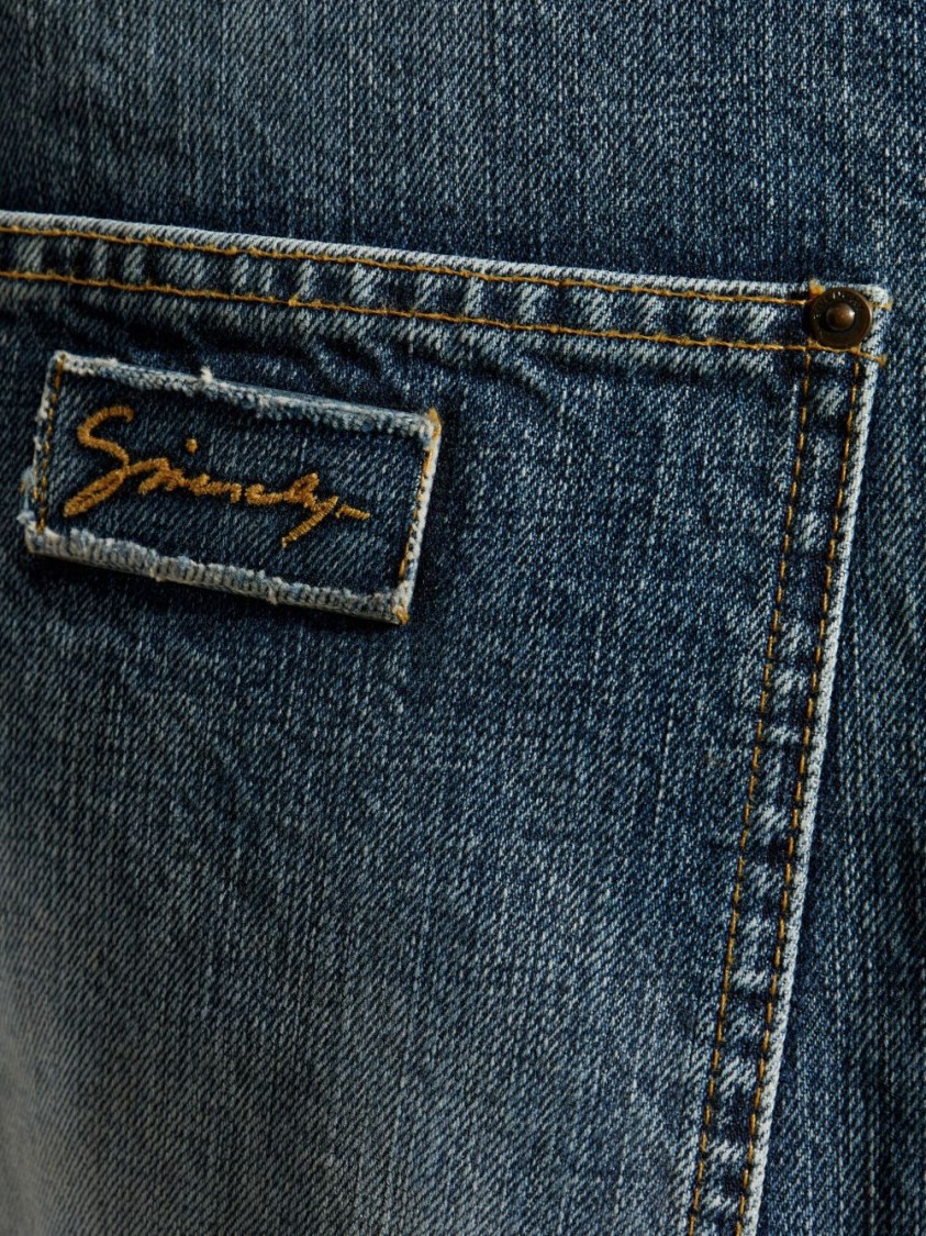 Givenchy Straight Trousers With Belt Loops And Pockets In Blue