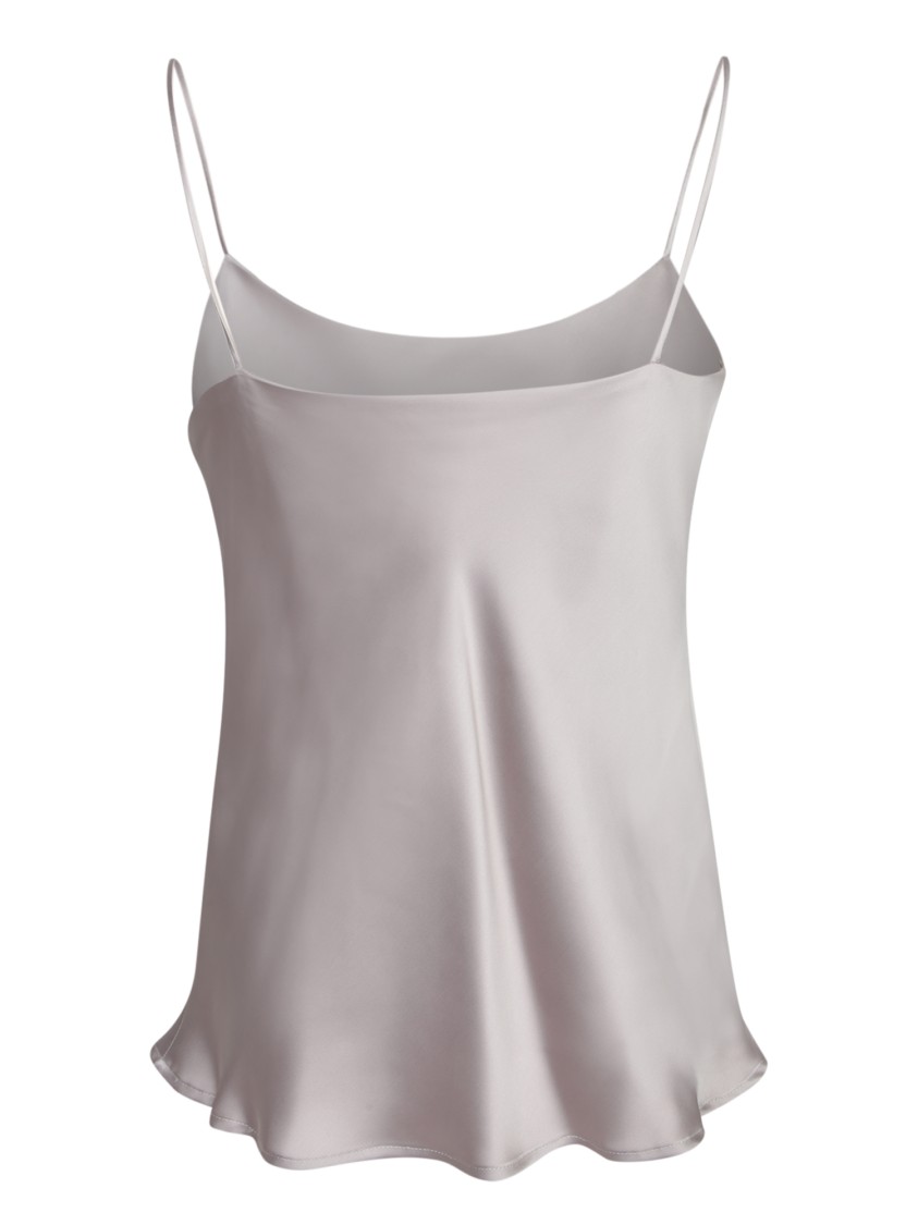 Herno Beige Top With Spaghetti Straps In Satin Woman In Neutrals