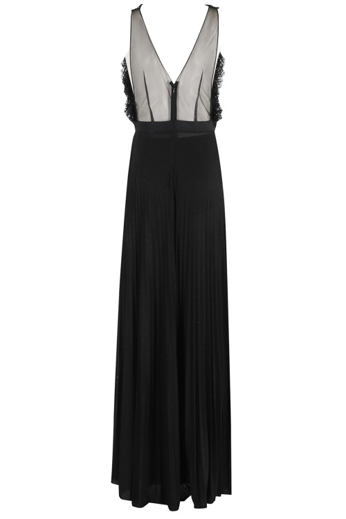 ゆずELISABETTA FRANCHI イタリア　ベア　ドレス　ブラック Elisabetta Franchi Black Pleated Maxi Dress | THE LIST