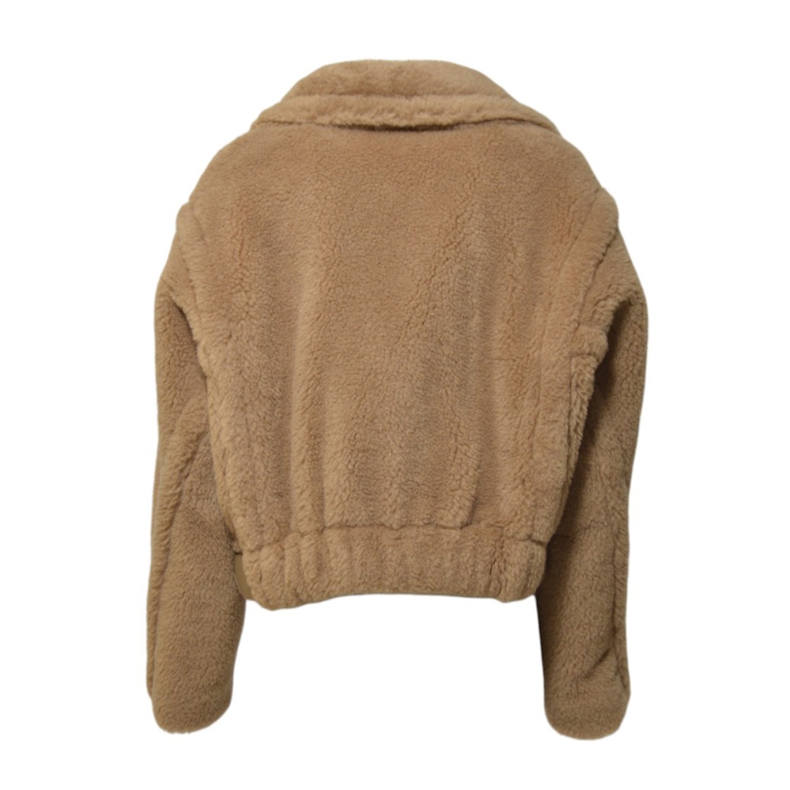 Max Mara Gardone Teddy Cropped Coat In Brown