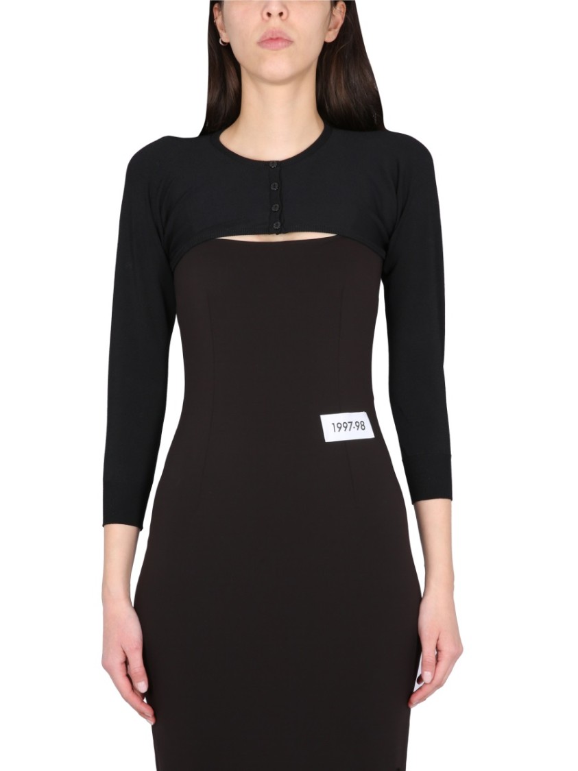 Dolce & Gabbana Kim Cardigan With Round Neckline And Button Closure For Women In Black