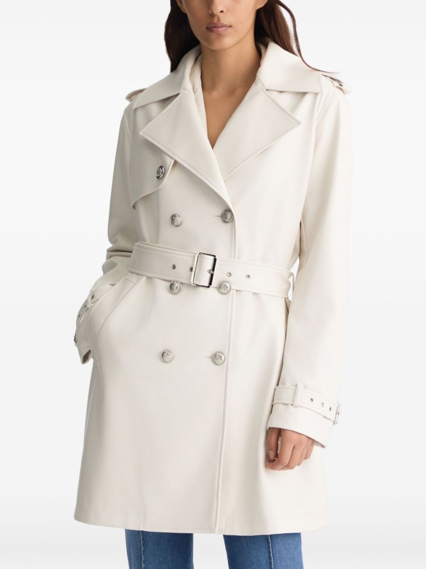 Liu •jo Liu Jo Double-breasted Trench Coat With Detachable Waist Belt