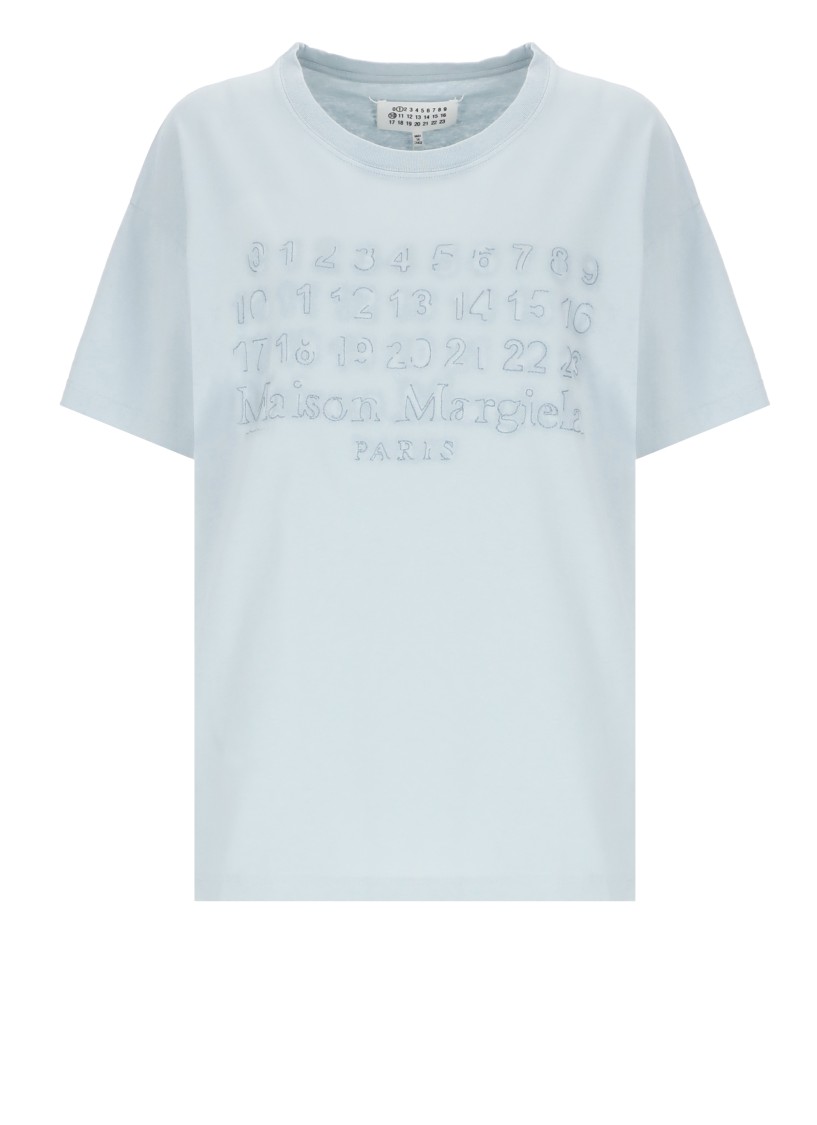 Maison Margiela Light Blue Cotton T-shirt