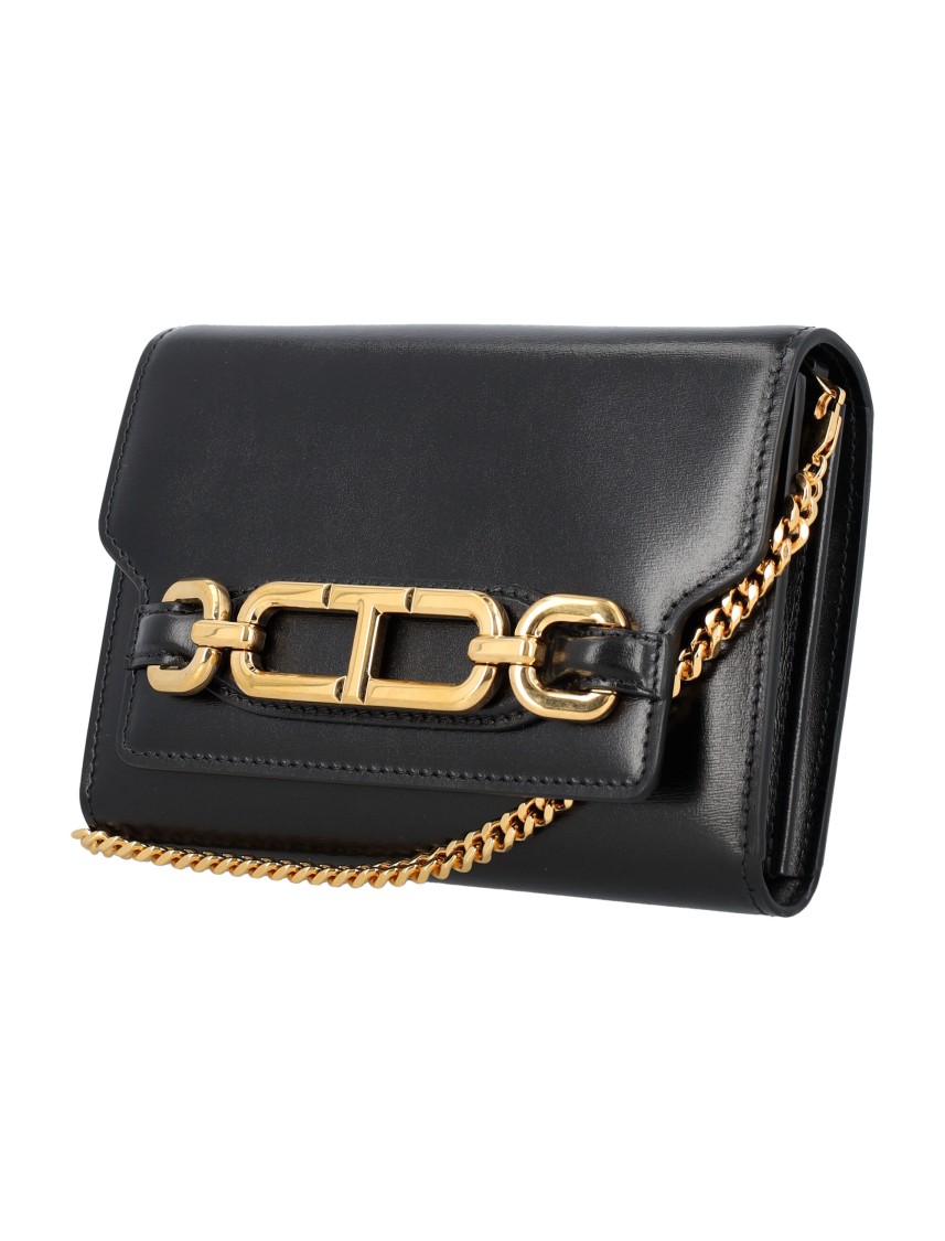 Tom Ford Black Small Whitney Leather Bag In Black