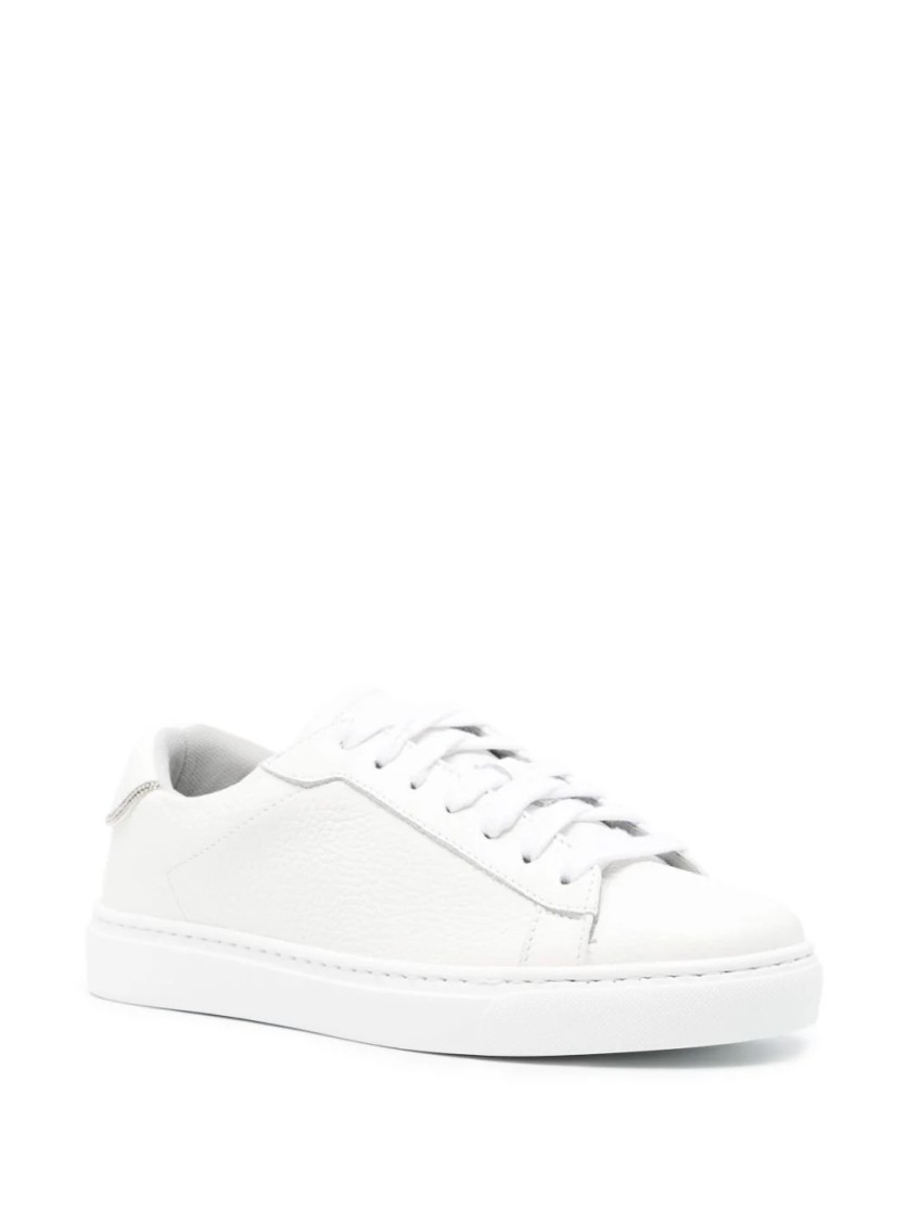 Fabiana Filippi Textured Leather Sneakers With Metallic Accents
