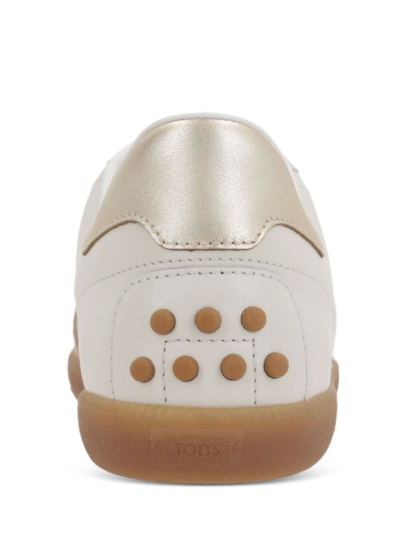 Tod's Calfskin And Goat Leather Sneakers In White