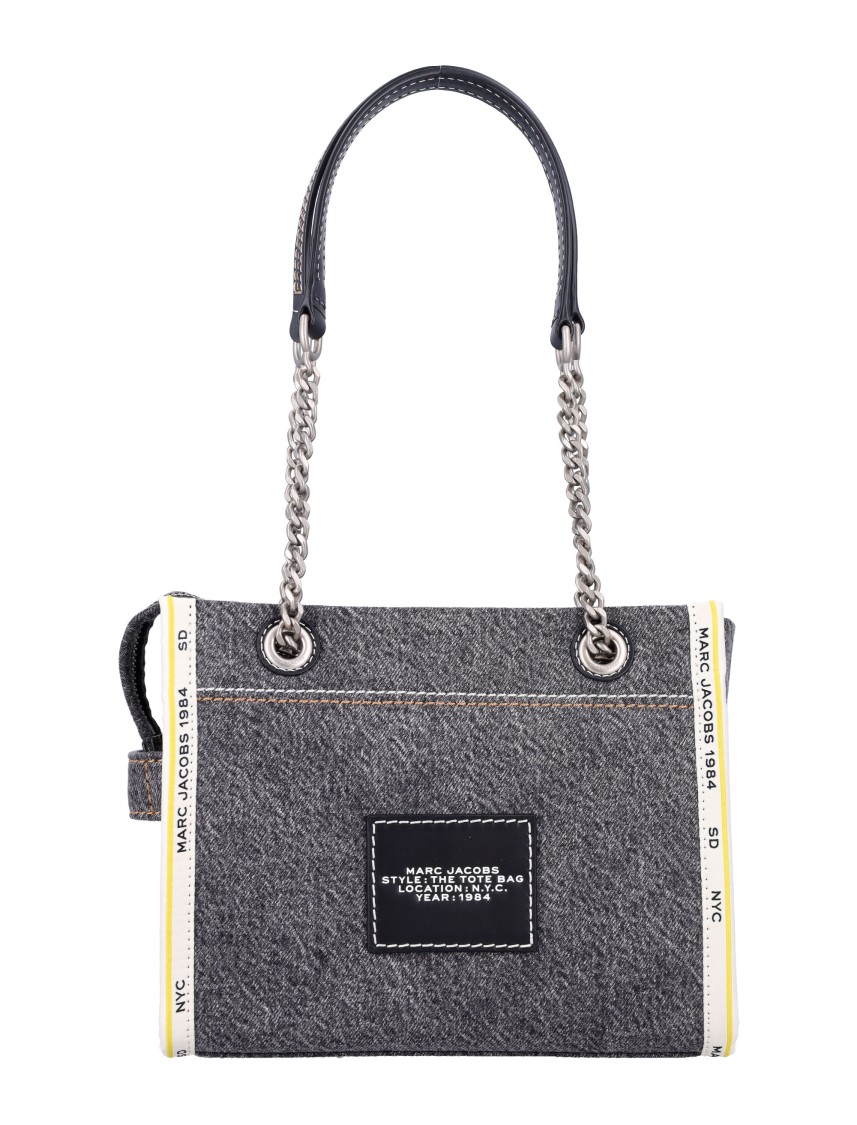 MARC JACOBS MARC JACOBS THE DENIM CHAIN SMALL TOTE BAG