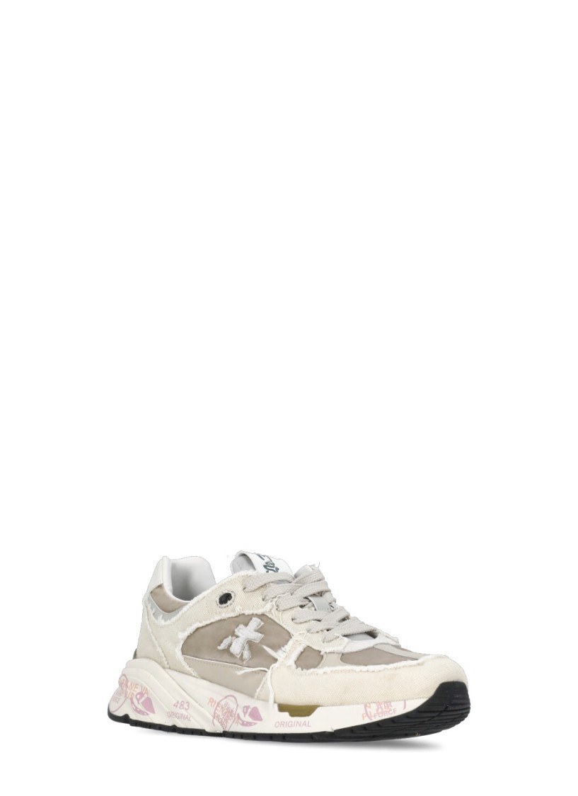 スニーカー PREMIATA Women Sneakers 419649 MASED Beige Premiata Mased Beige Leather And Nylon Sneakers | ModeSens