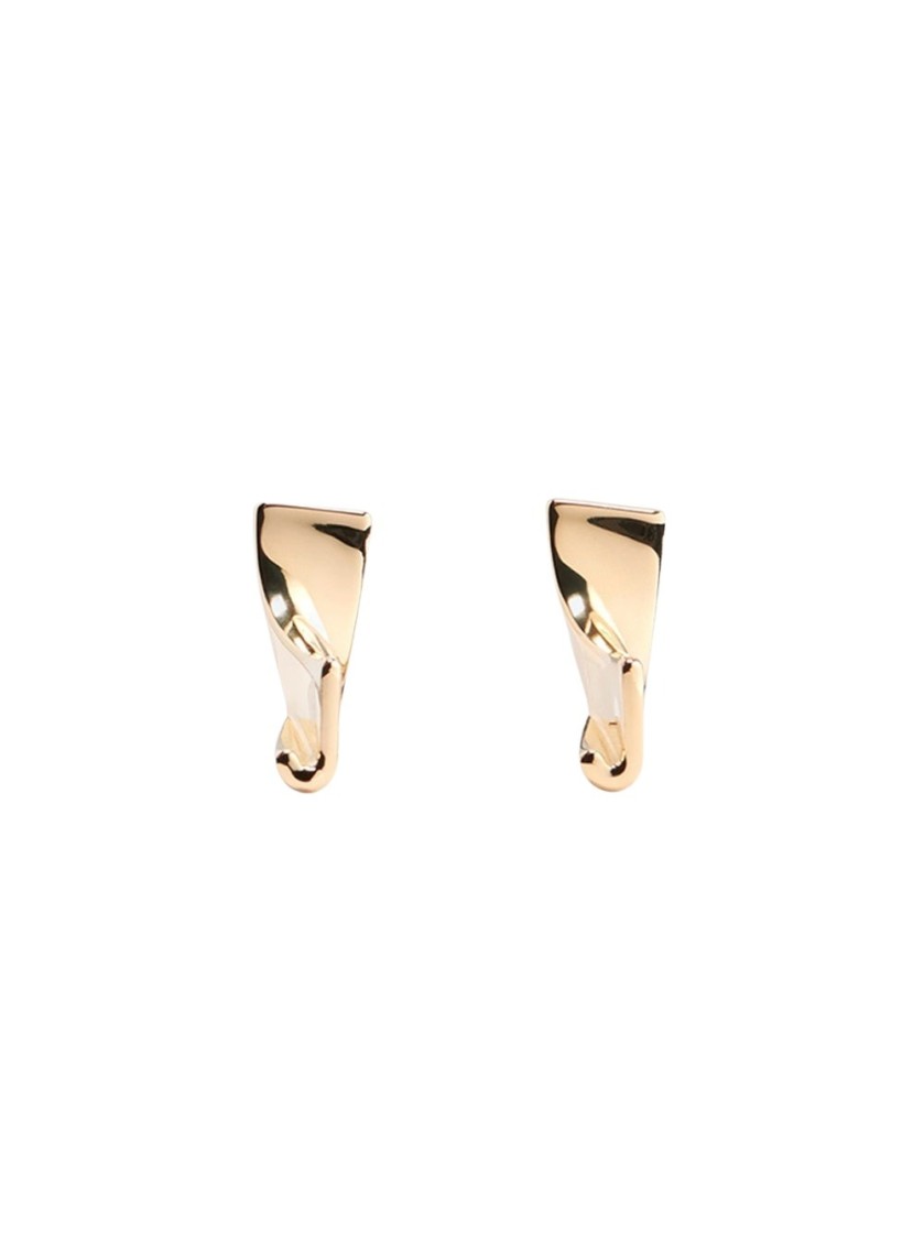 JACQUEMUS JACQUEMUS THE J EARRINGS LIGHT GOLD 