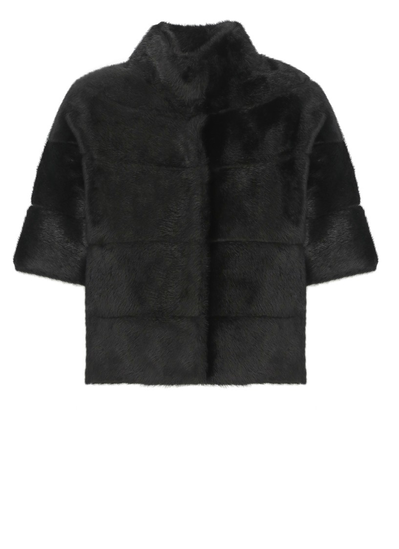 Betta Corradi Syntetic Fur Cape In Black