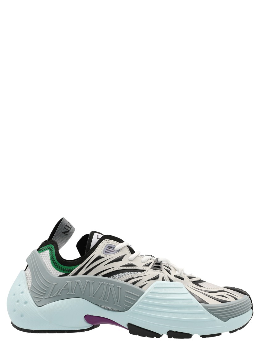Lanvin Flash X Sneakers Light Blue In Gray