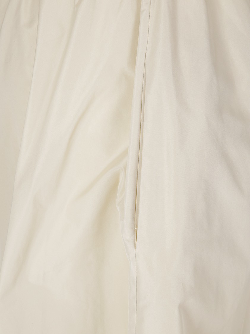 P.a.r.o.s.h Parosh Maxi Skirt With Gathered Elastic Waistband And Flowing Silhouette In Neutrals