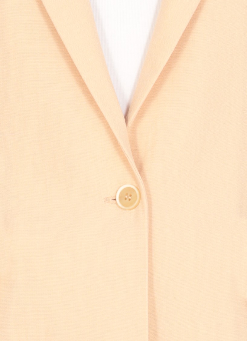 Fabiana Filippi Virgin Wool And Linen Blazer In Neutrals