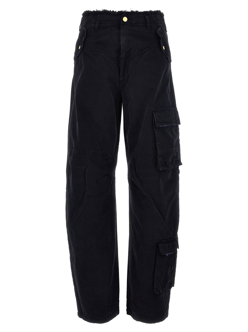 Darkpark Navy Rosalind Cargo Pants In Black