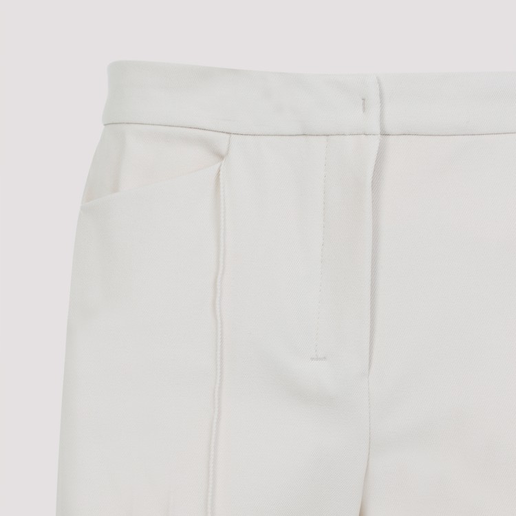 パンツ Max Mara Tailored White Trousers With Subtle Pleats And Max Mara Tailored White Trousers With Subtle Pleats And