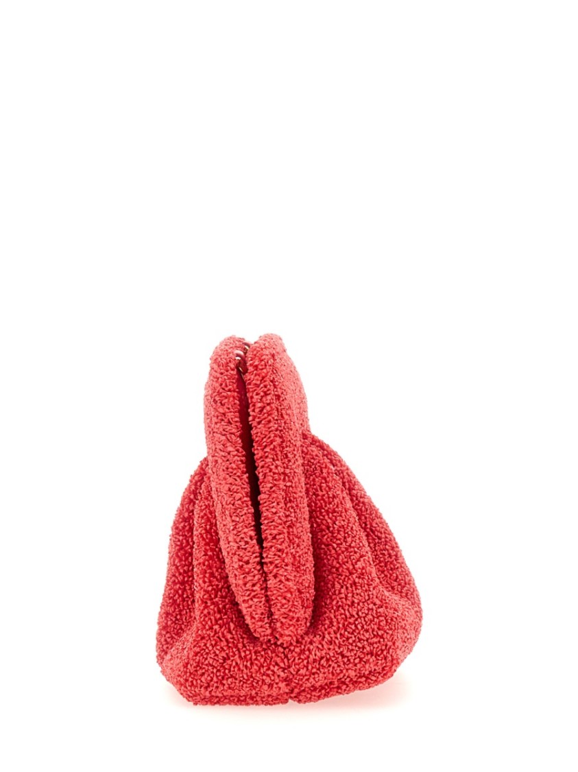 Themoirè Textured Gathered Bag With Detachable Strap
