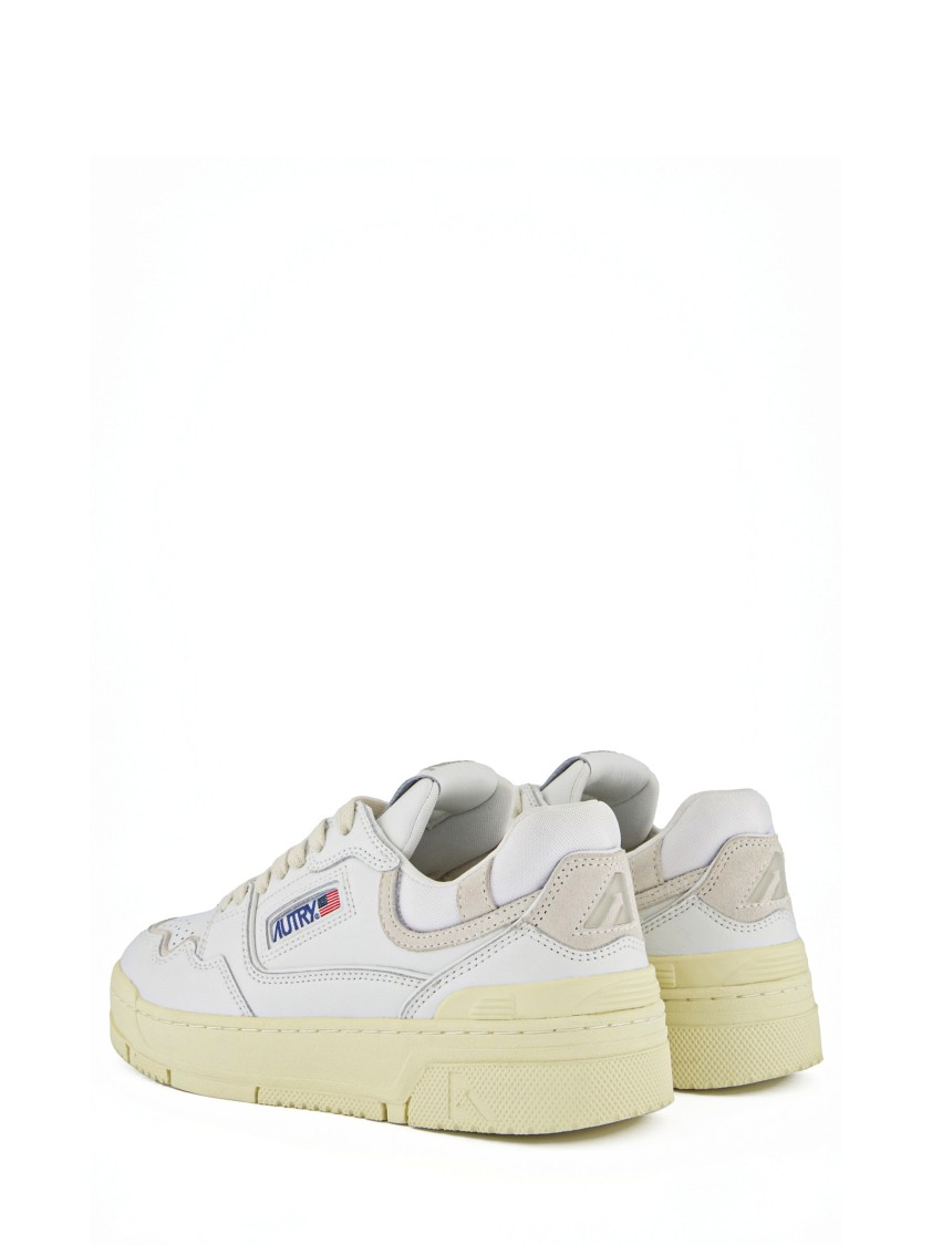Autry White Sneakers With Smooth And Suede Textures