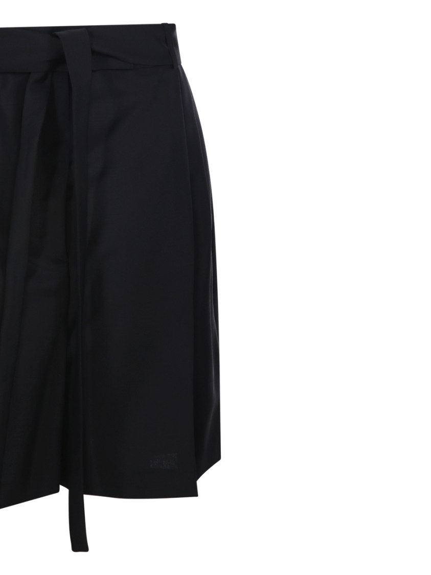 Shop Rohe Róhe Tailored Shorts With Belt In Black