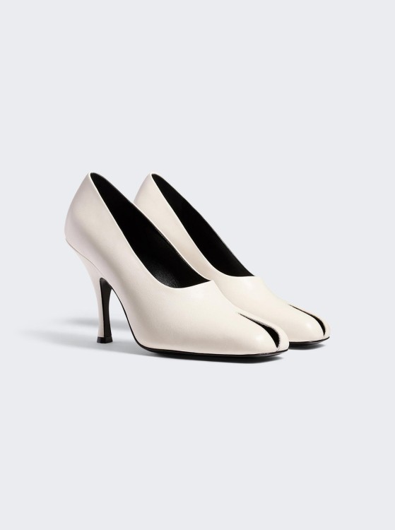 Khaite Eva Peep Toe Pump 100 Optic White | THE LIST